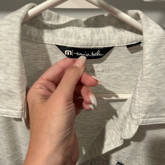 Travis Mathew Light Gray Polo Shirt - Picture 2 of 5